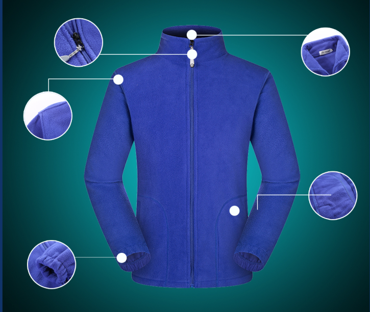 搖粒絨軟殼保暖沖鋒衣 細節展示